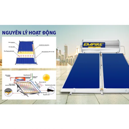 Máy Nước Nóng Năng Lượng Mặt Trời Tấm Phẳng Empire E-PLAT 300 300 Lít 2