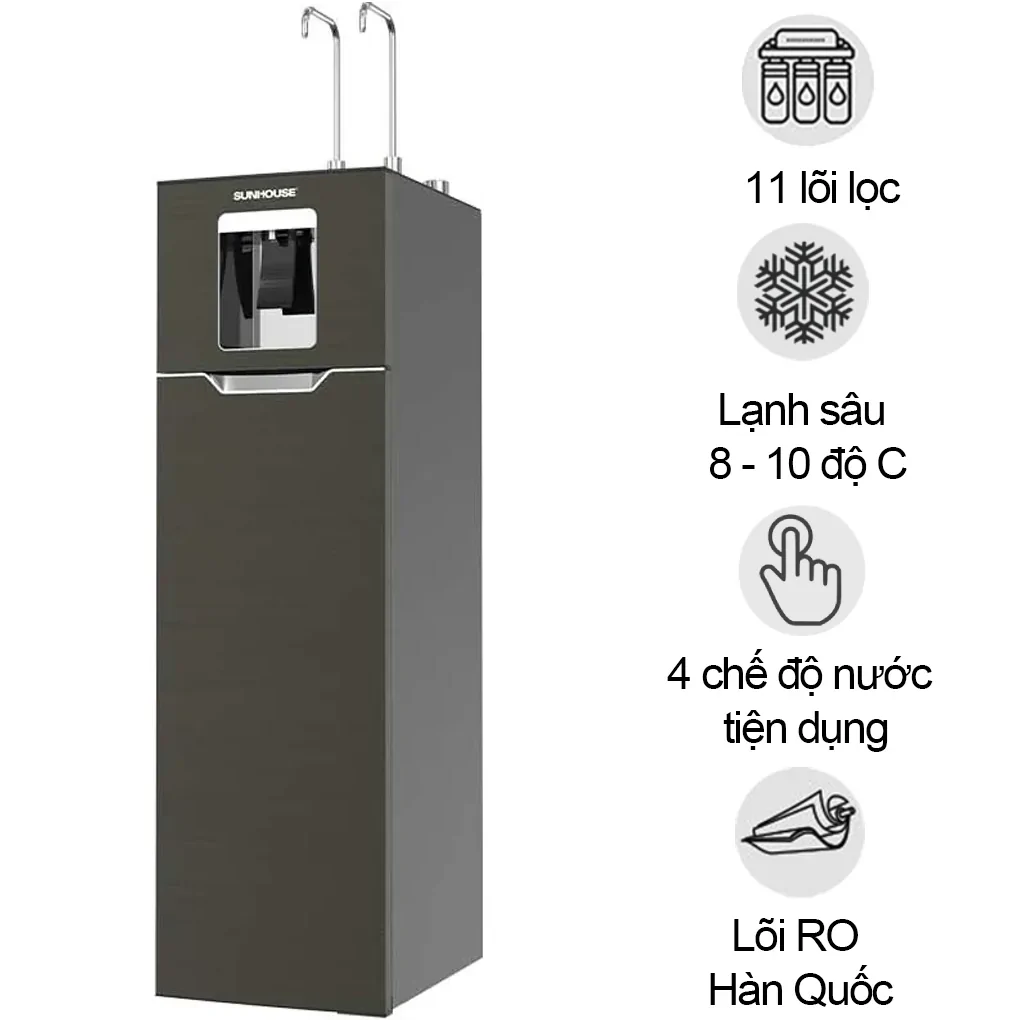 Máy Lọc Nước RO Nóng Nguội Lạnh Hydrogen Sunhouse UltraX SHA76658SH 11 Lõi