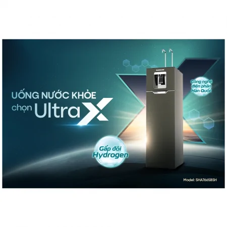 Máy Lọc Nước RO Nóng Nguội Lạnh Hydrogen Sunhouse UltraX SHA76658SH 11 Lõi 6
