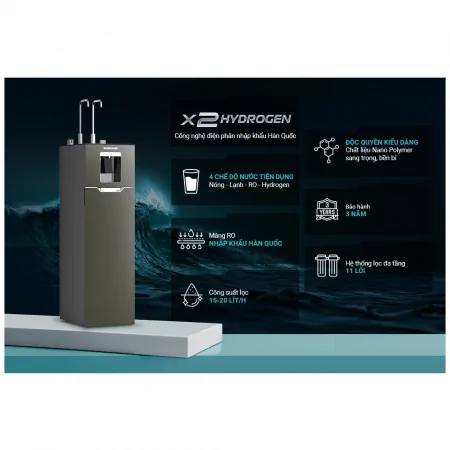 Máy Lọc Nước RO Nóng Nguội Lạnh Hydrogen Sunhouse UltraX SHA76658SH 11 Lõi 7