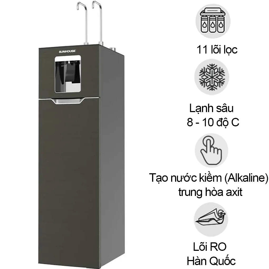 Máy Lọc Nước RO Nóng Nguội Lạnh Hydrogen Sunhouse UltraX SHA76668SH 11 Lõi