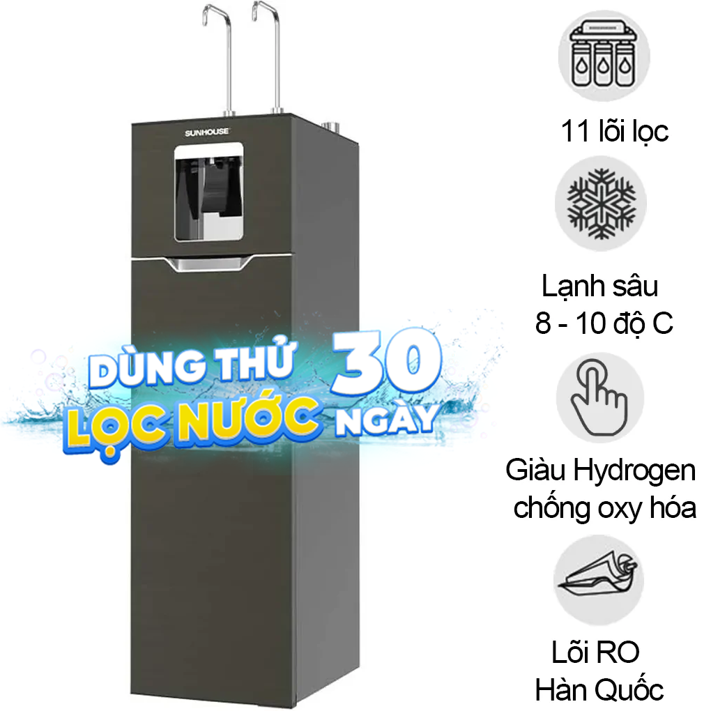 M&aacute;y Lọc Nước RO N&oacute;ng Nguội Lạnh Hydrogen 11 L&otilde;i UltraX SHA76688SH