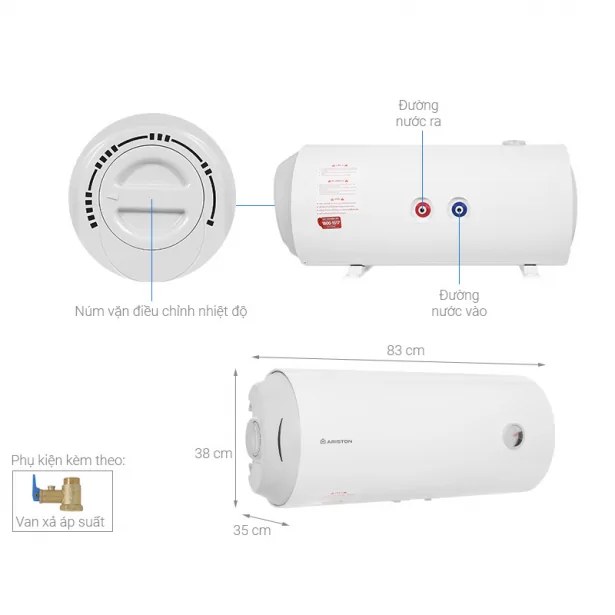Máy Nước Nóng Gián Tiếp Ariston PRO R 50 SH 2.5 FE 50 Lít