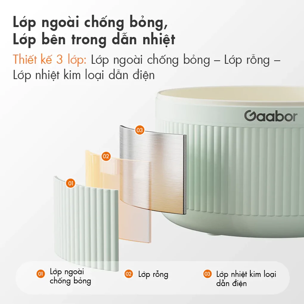 Nồi Điện Đa Năng Gaabor EC-20M01A 2.0 Lít 4