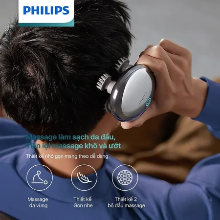 Máy Massage Đầu Mini Philips PPM1301 Xám 2