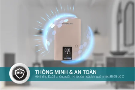 Máy Nước Nóng Trực Tiếp Sunhouse SHA-9454EP 4500W 4