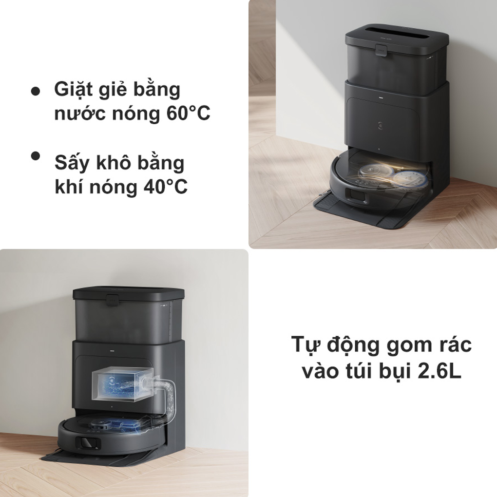 Robot Hút Bụi Lau Nhà Ecovacs Deebot N30 Pro Omni Đen 0