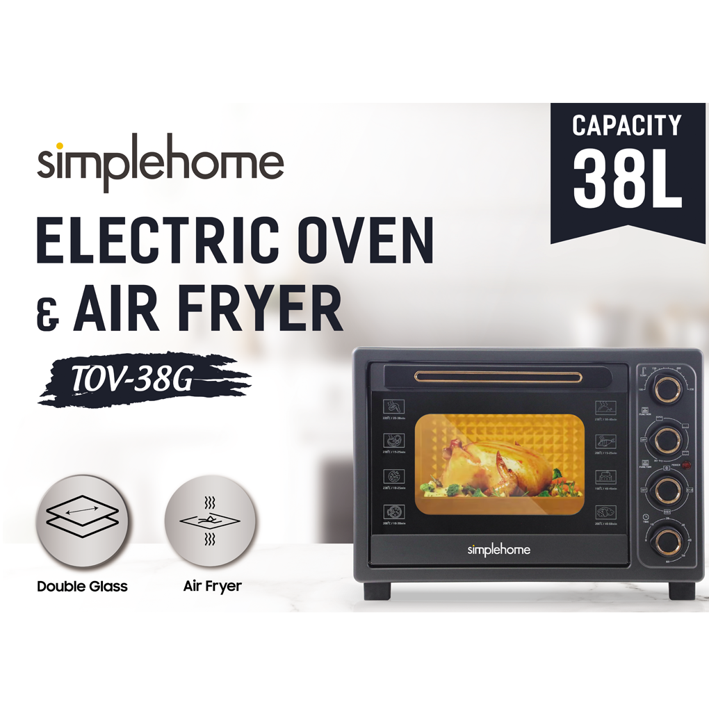 Lò Chiên Không Dầu Kết Hợp Nướng Simplehome TOV-38G 38 Lít 4