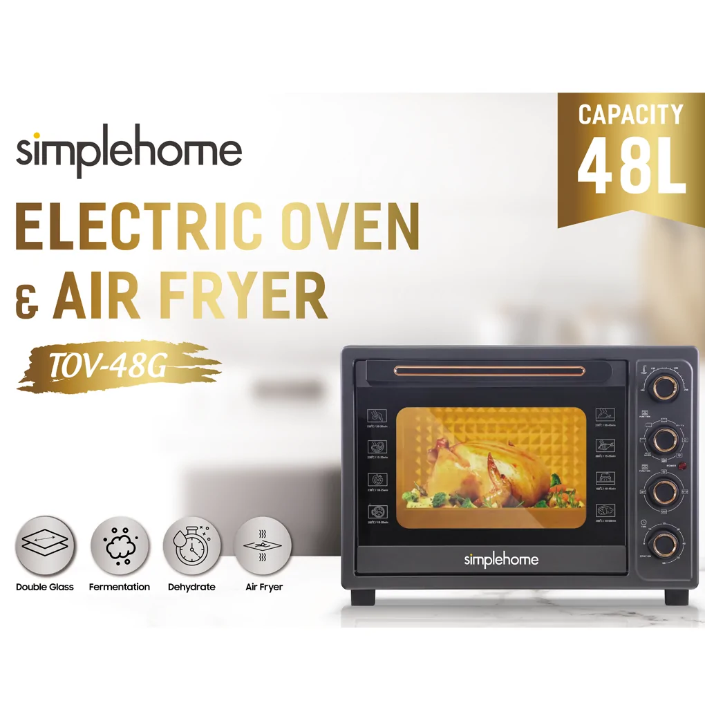Lò Chiên Không Dầu Kết Hợp Nướng Simplehome TOV-48G 48 Lít 4