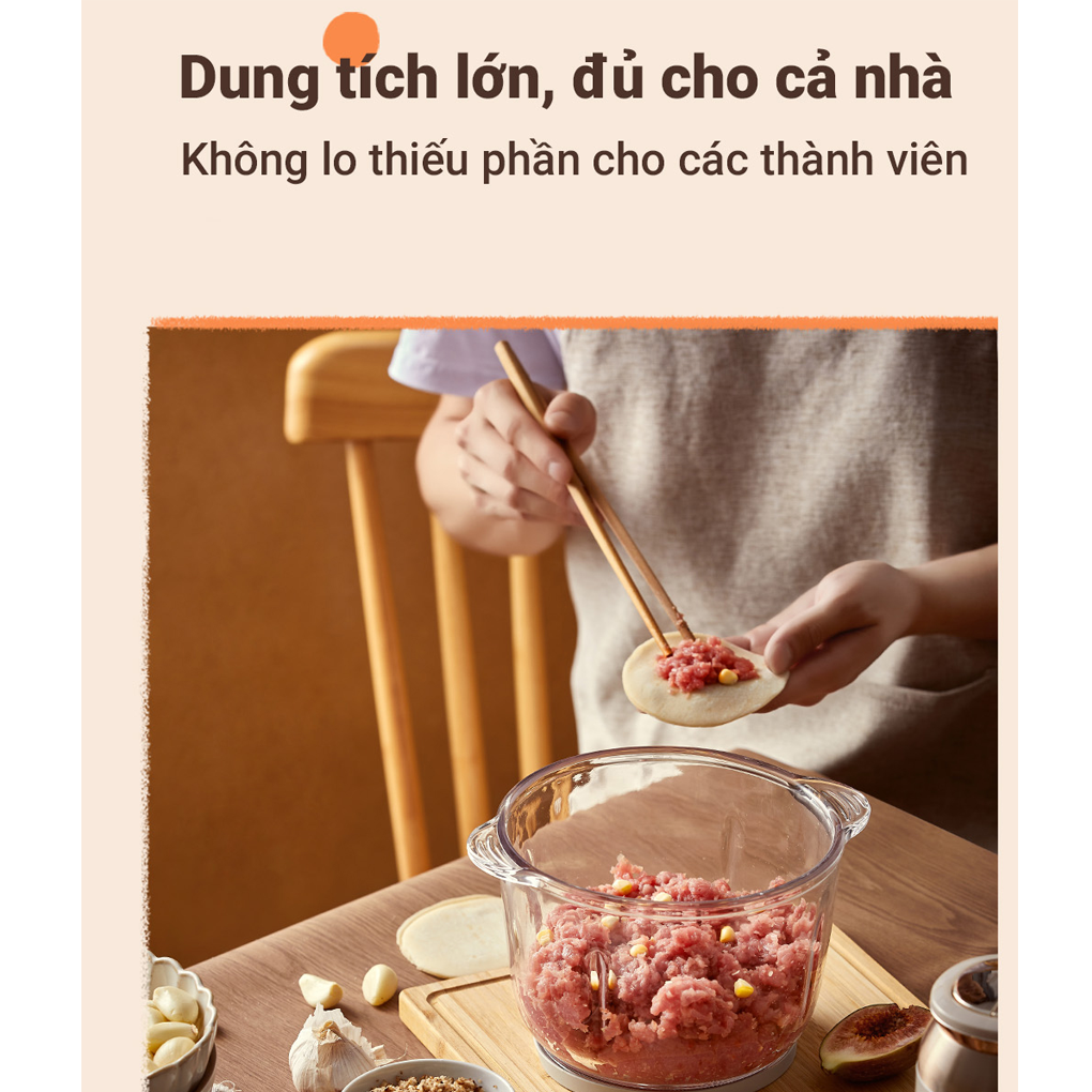 Máy Xay Thịt Bear QSJ-D03D7 2.0 Lít 10