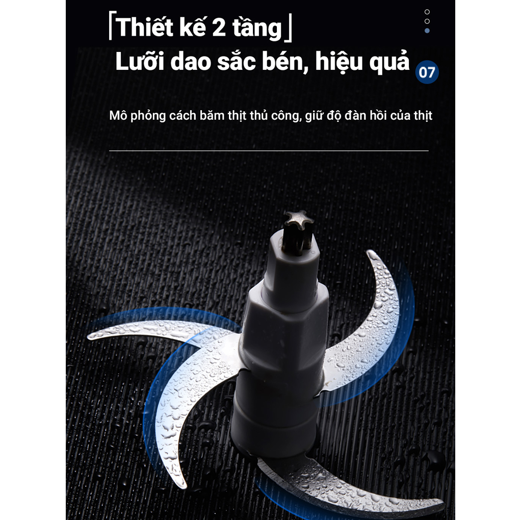 Máy Xay Thịt Bear QSJ-D03D7 2.0 Lít 12