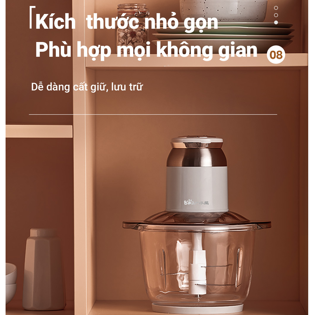 Máy Xay Thịt Bear QSJ-D03D7 2.0 Lít 17