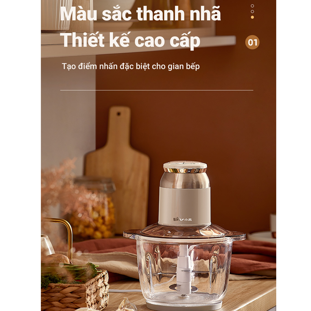 Máy Xay Thịt Bear QSJ-D03D7 2.0 Lít 4