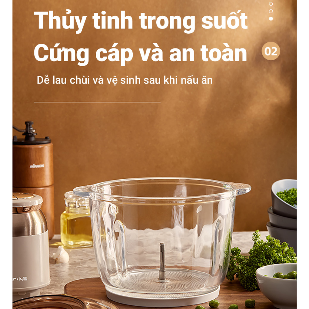 Máy Xay Thịt Bear QSJ-D03D7 2.0 Lít 7