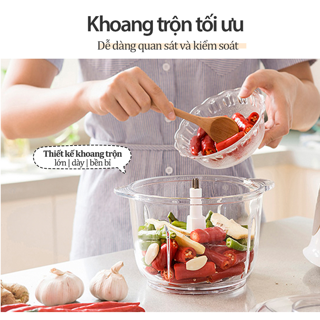 Máy Xay Thịt Đa Năng Bear QSJ-B03Y7 2.0 Lít 3