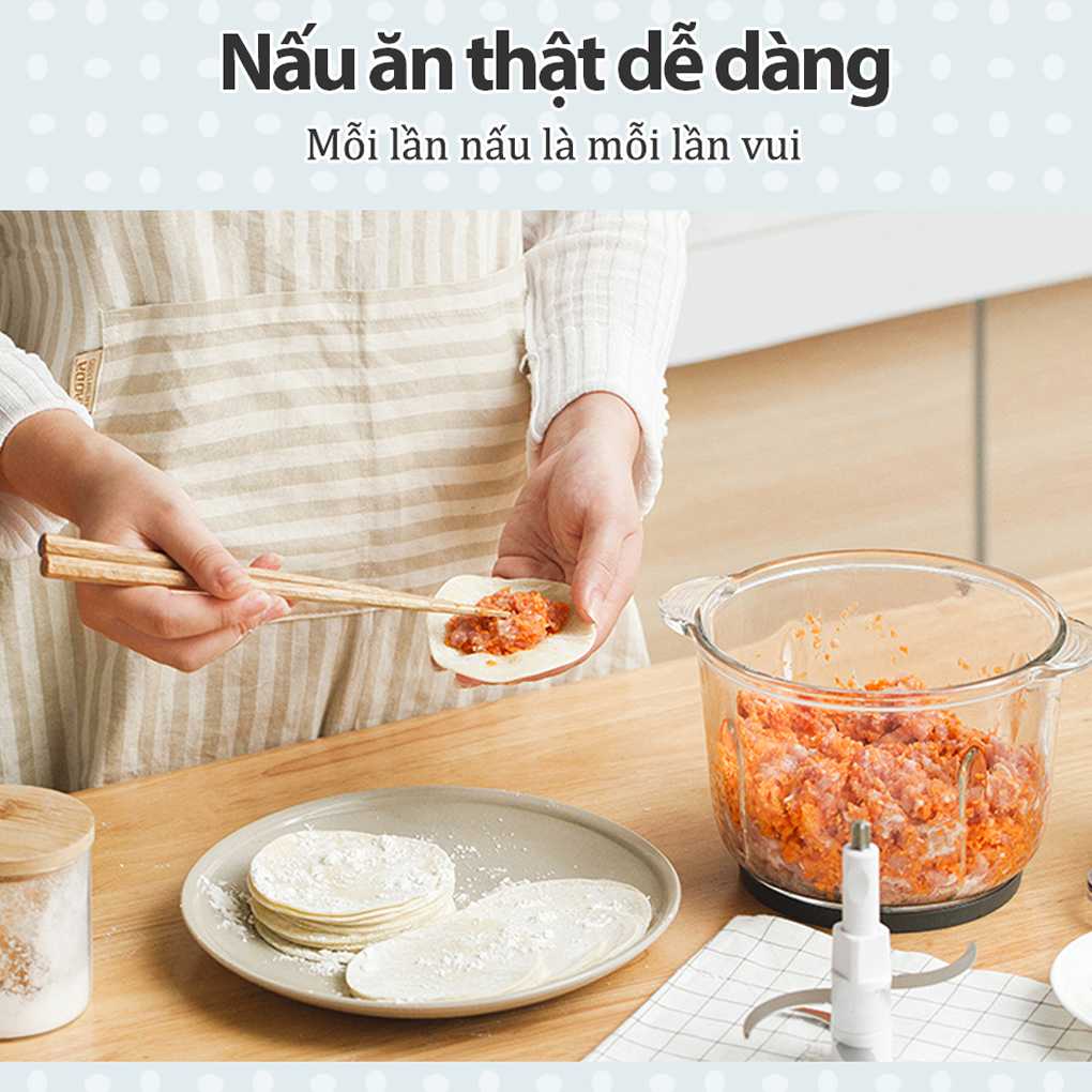 Máy Xay Thịt Đa Năng Bear QSJ-B03Y7 2.0 Lít 6