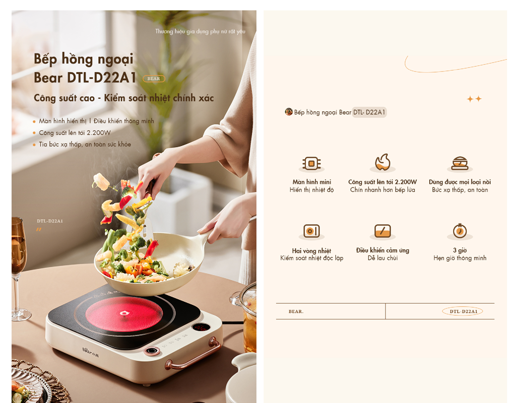 Bếp Hồng Ngoại Bear DTL-D22A1 3