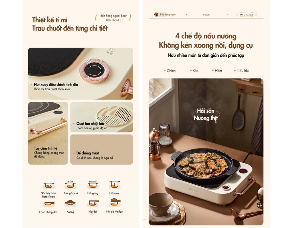 Bếp Hồng Ngoại Bear DTL-D22A1 6