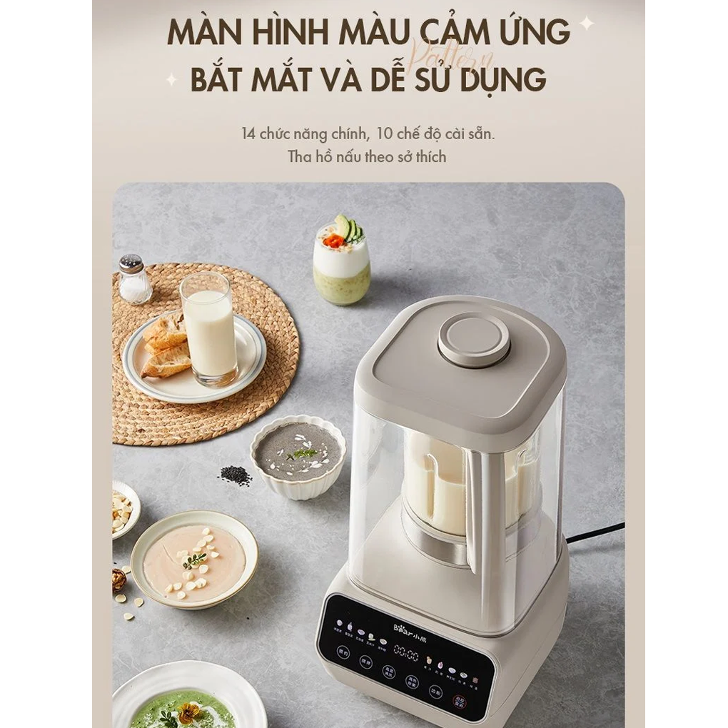 Máy Làm Sữa Hạt Bear PBJ-D08T1 1.5 Lít 15
