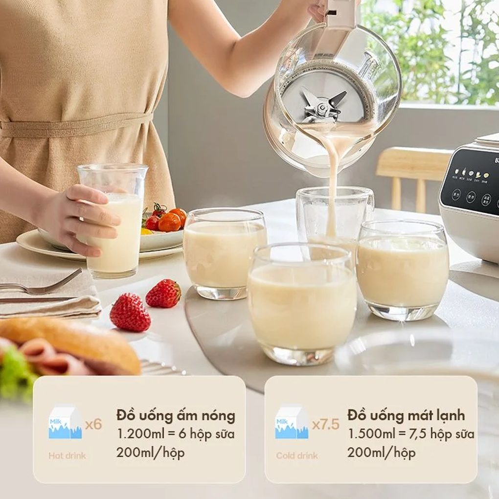 Máy Làm Sữa Hạt Bear PBJ-D08T1 1.5 Lít 17
