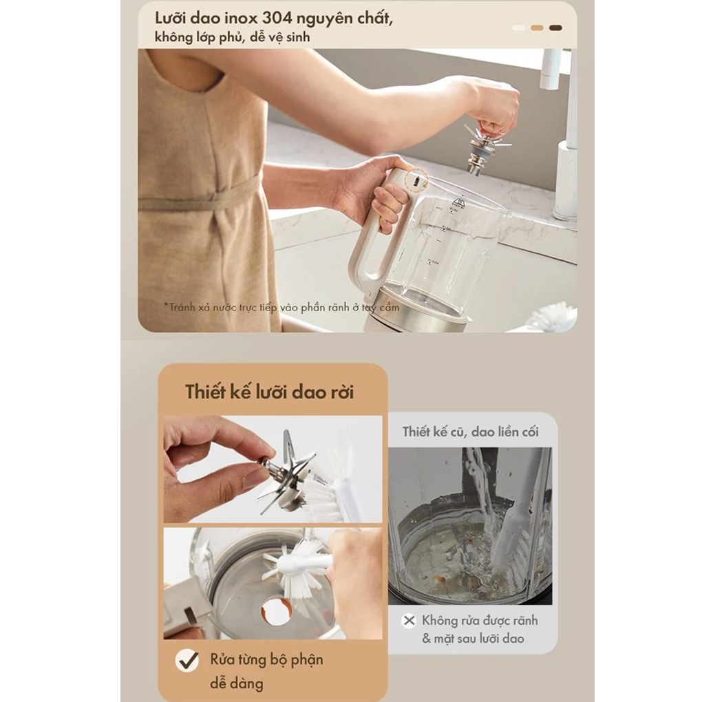 Máy Làm Sữa Hạt Bear PBJ-D08T1 1.5 Lít 4