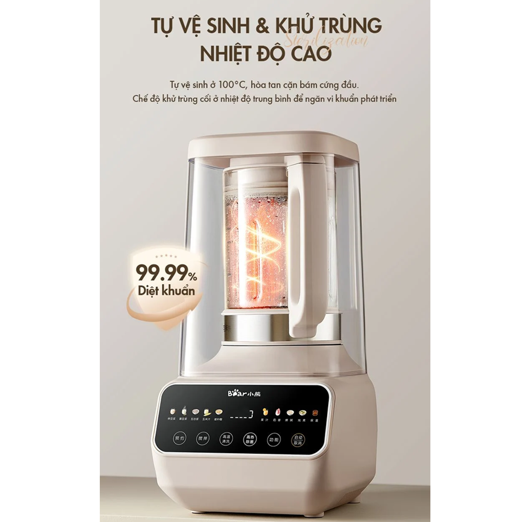 Máy Làm Sữa Hạt Bear PBJ-D08T1 1.5 Lít 7