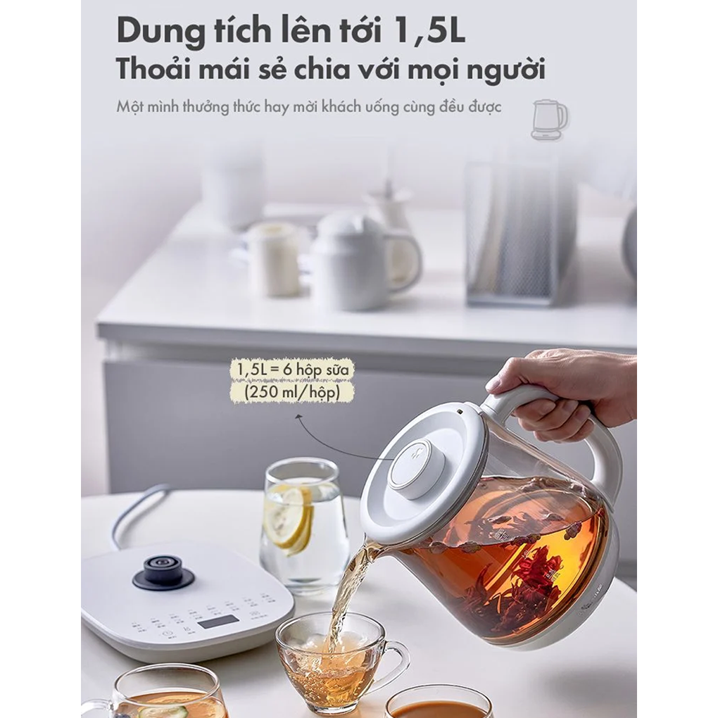 Bình Đun Đa Năng Bear YSH-D15V7 1.5 Lít 4