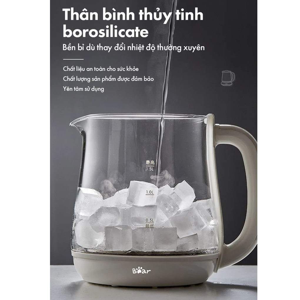 Bình Đun Đa Năng Bear YSH-D15V7 1.5 Lít 6