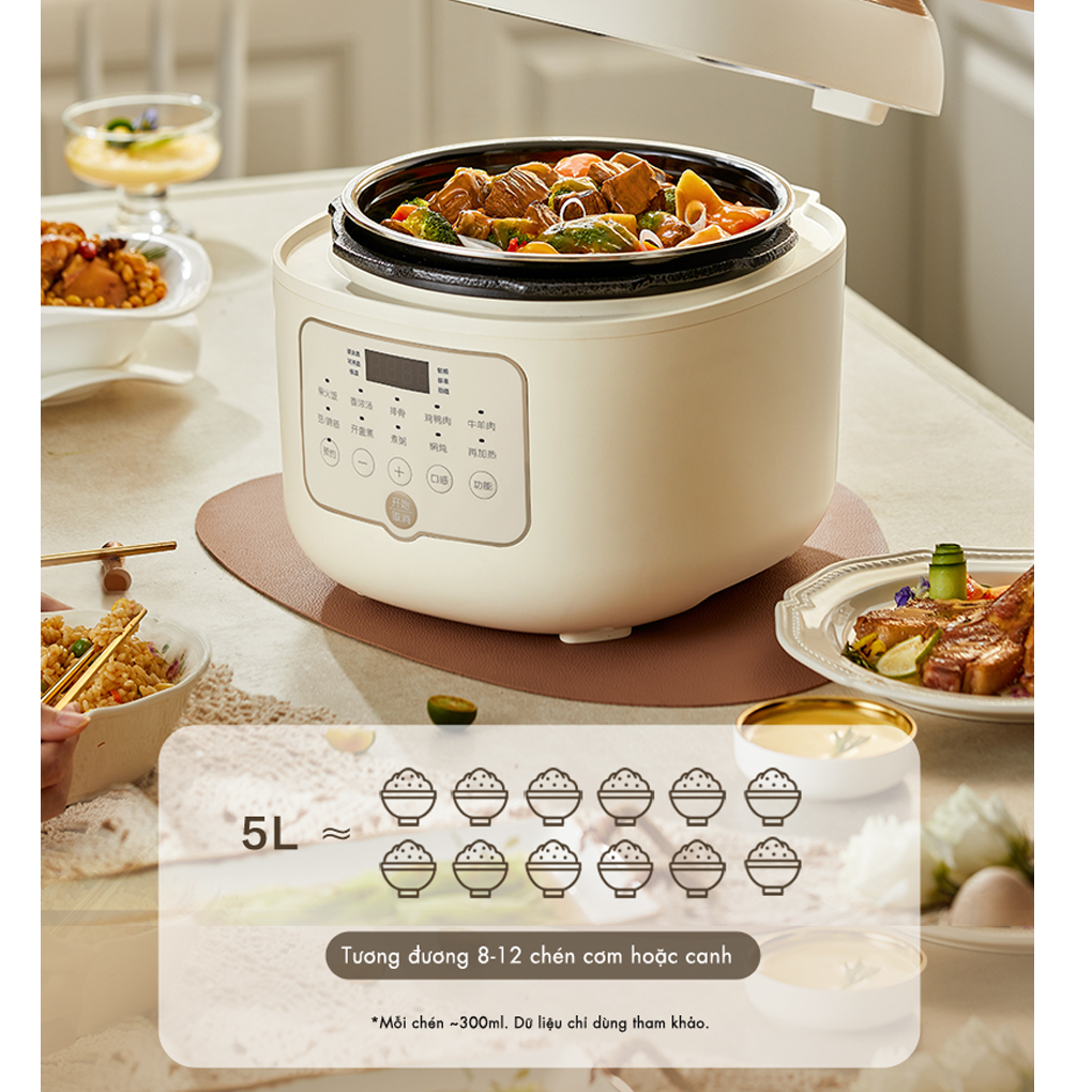 Nồi Áp Suất Bear YLB-A50P1 5.0 Lít 1