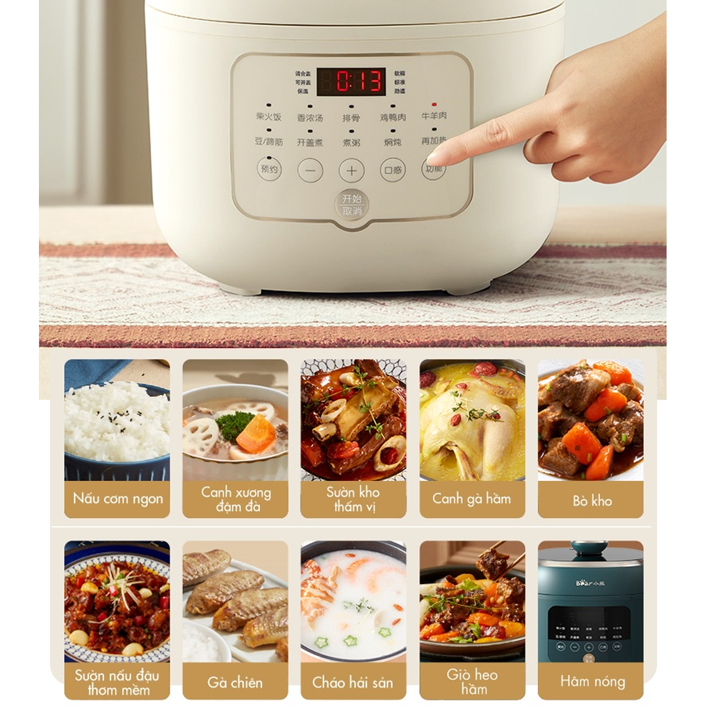 Nồi Áp Suất Bear YLB-A50P1 5.0 Lít 2