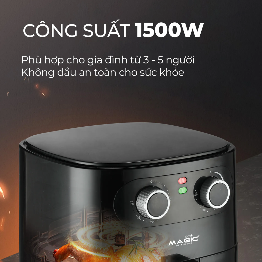 Nồi Chiên Không Dầu Magic Eco AC-126 6.0 Lít 9