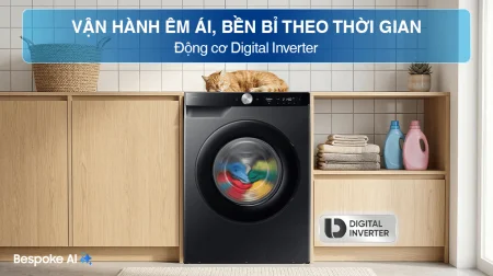 Máy Giặt Samsung AI EcoBubble Inverter 12 kg WW12CG604DLBSV