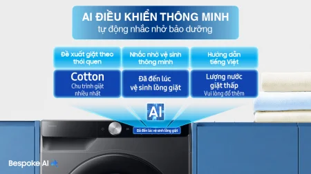 Máy Giặt Samsung AI EcoBubble Inverter 12 kg WW12CG604DLBSV