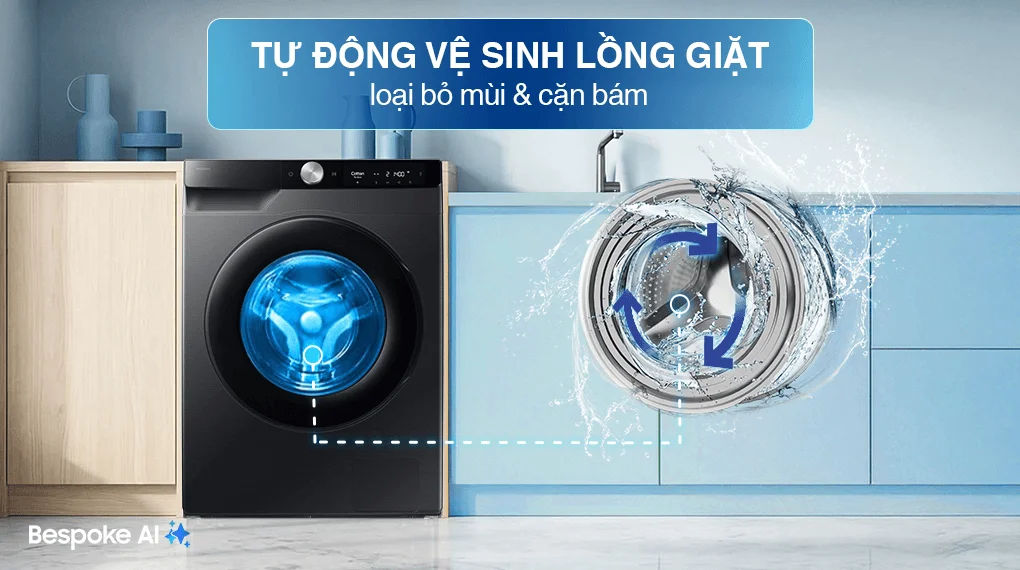 Máy Giặt Samsung AI EcoBubble Inverter 12 kg WW12CG604DLBSV