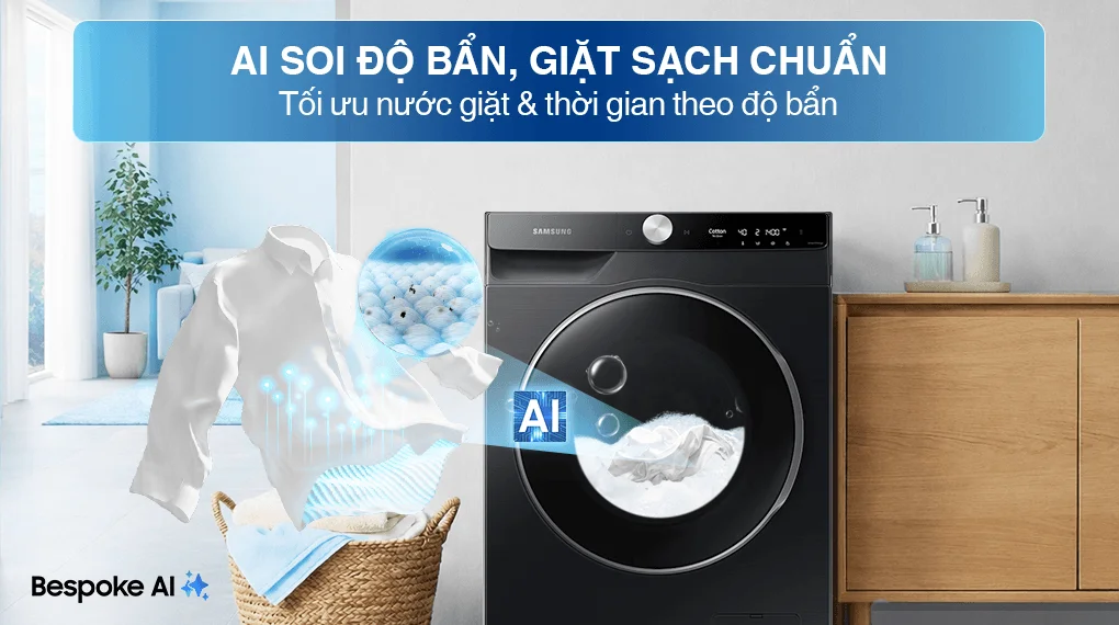 Máy Giặt Samsung AI EcoBubble Inverter 12 kg WW12CGP44DSBSV