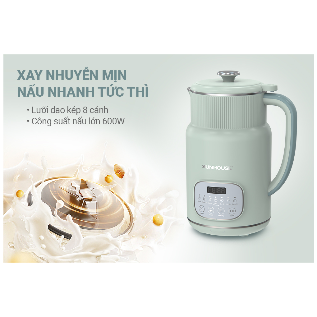 Máy Làm Sữa Hạt Đa Năng Sunhouse SHD5260 0.8 Lít 4
