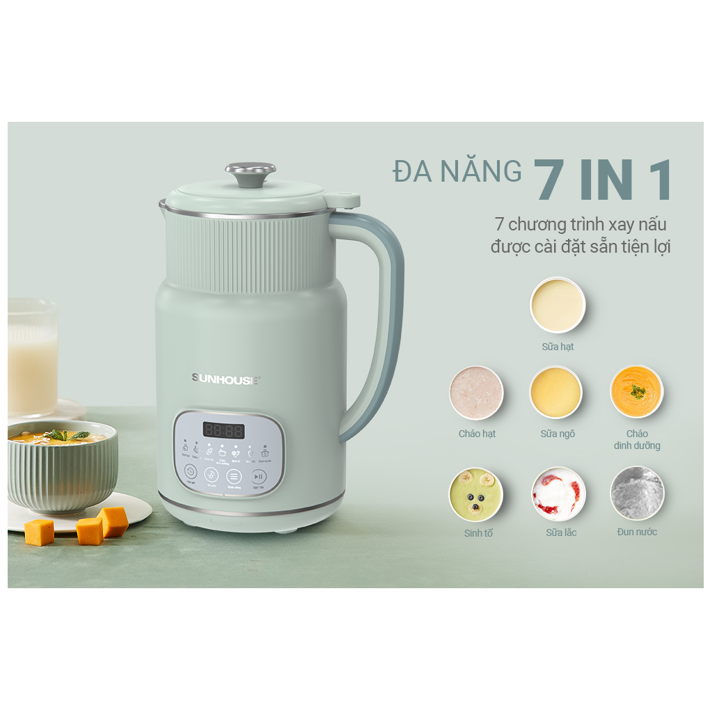 Máy Làm Sữa Hạt Đa Năng Sunhouse SHD5260 0.8 Lít 5