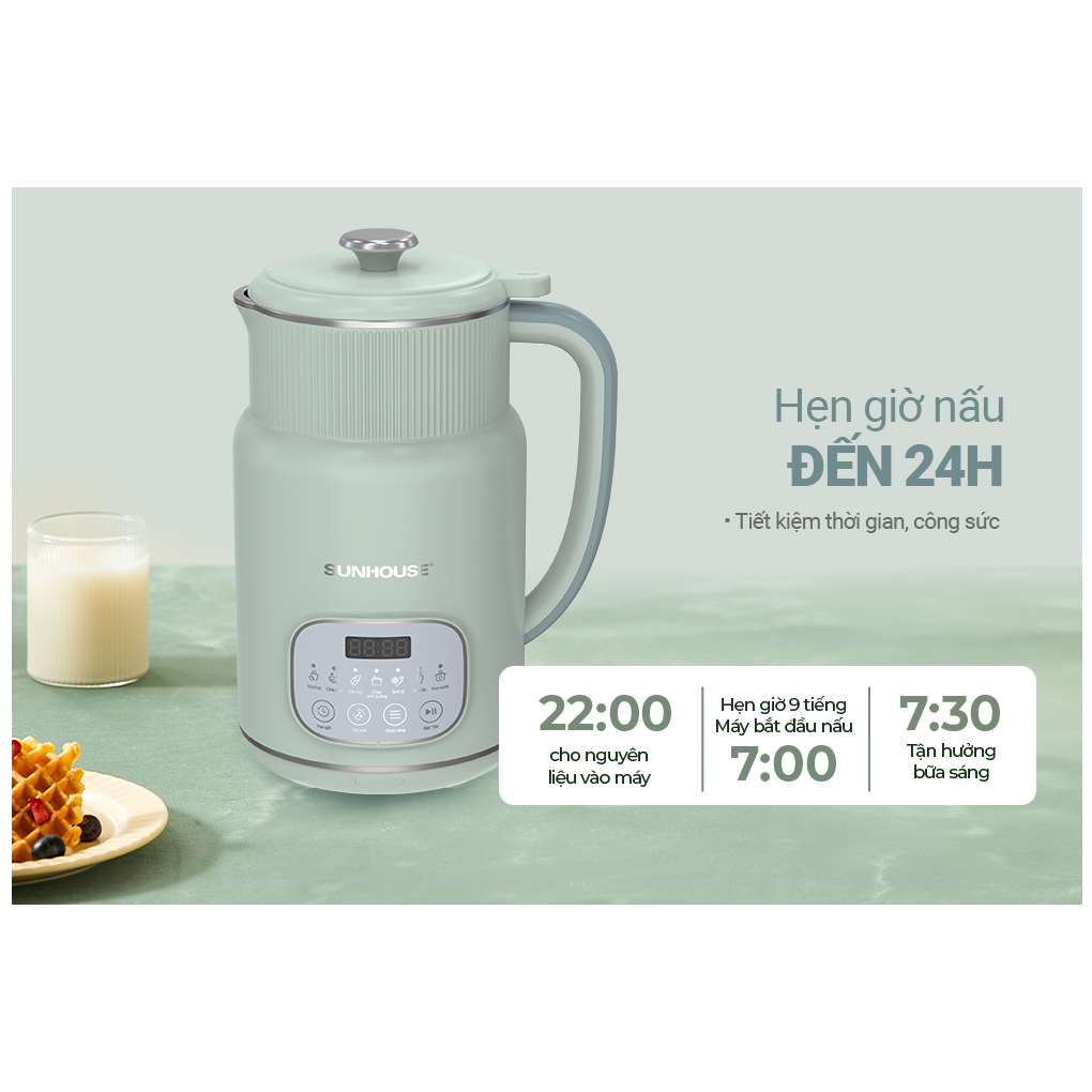 Máy Làm Sữa Hạt Đa Năng Sunhouse SHD5260 0.8 Lít 7