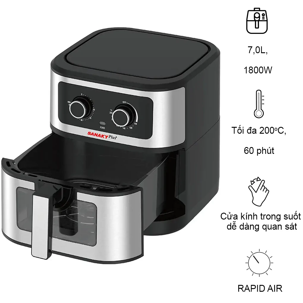 Nồi Chiên Không Dầu Sanaky VH-701VD 7 Lít