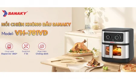 Nồi Chiên Không Dầu Sanaky VH-701VD 7 Lít 3