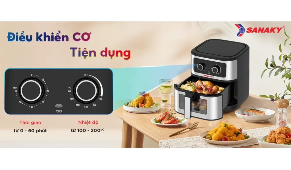 Nồi Chiên Không Dầu Sanaky VH-701VD 7 Lít 6
