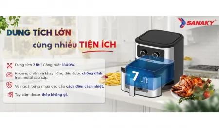 Nồi Chiên Không Dầu Sanaky VH-701VD 7 Lít 7