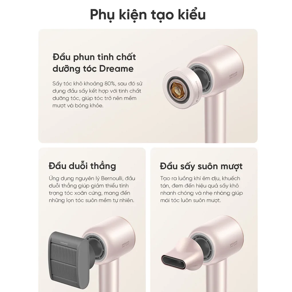 Máy Sấy Tóc Dreame AHD6A Hair Glory Pro Màu Hồng 10