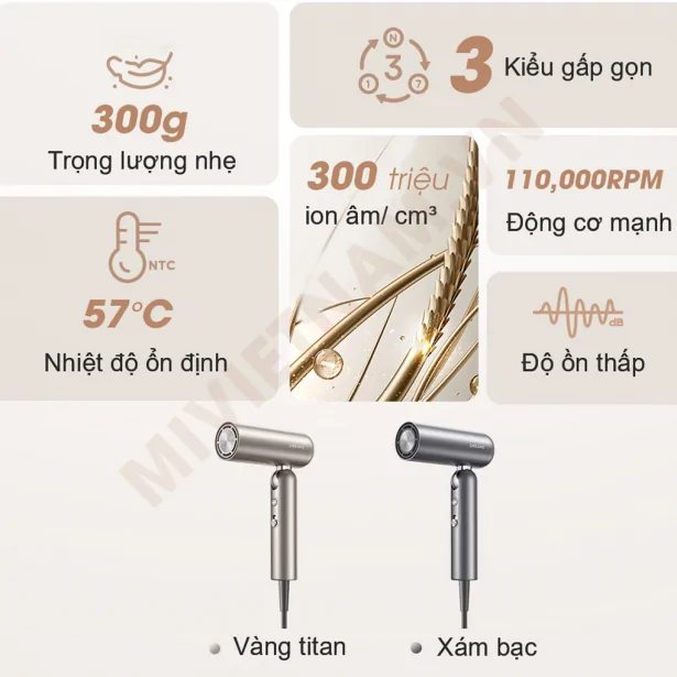 AHD51 Hair Pocket Màu Vàng Đồng