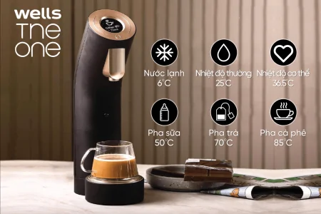 Máy Lọc Nước Nóng Lạnh Wells The One Dark Brown - Xuất Xứ Hàn Quốc 7