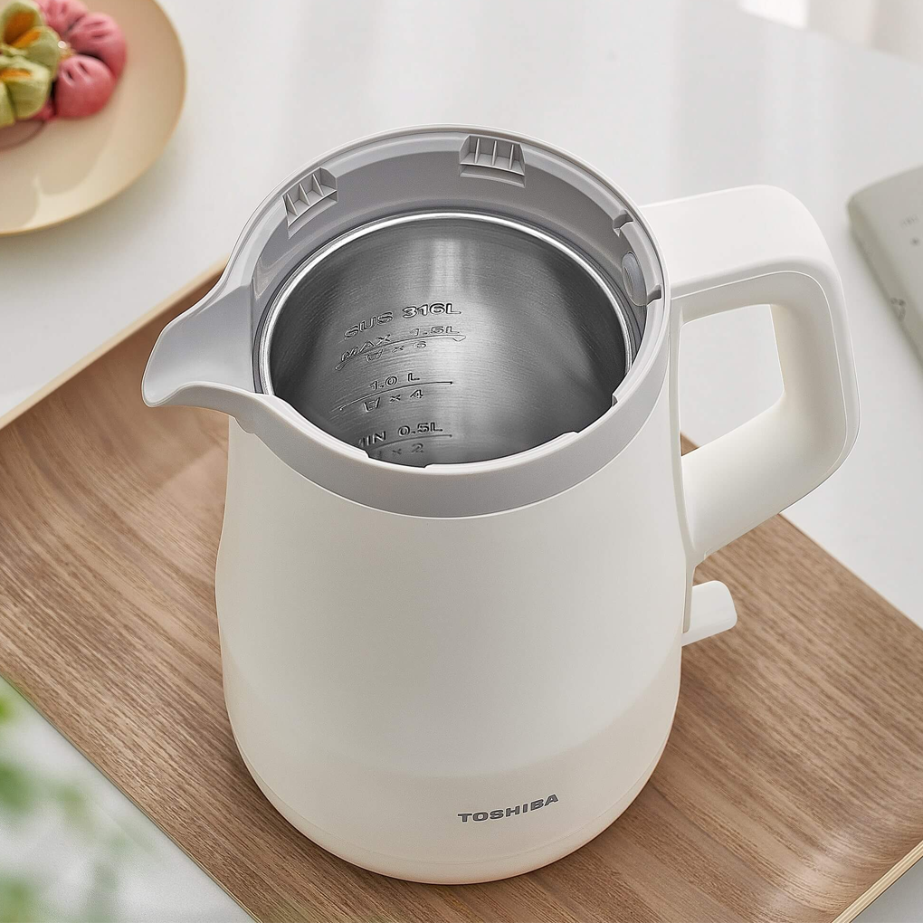 Bình Đun Siêu Tốc Chống Tràn Toshiba KT-15DRTVN(H) 1.5 Lít 10