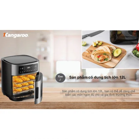 Lò Chiên Không Dầu 12 Lít Kangaroo KG12AF1A 12