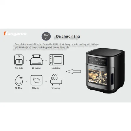 Lò Chiên Không Dầu 12 Lít Kangaroo KG12AF1A 16