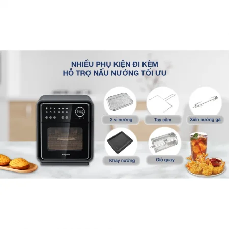 Lò Chiên Không Dầu 12 Lít Kangaroo KG12AF8A 12