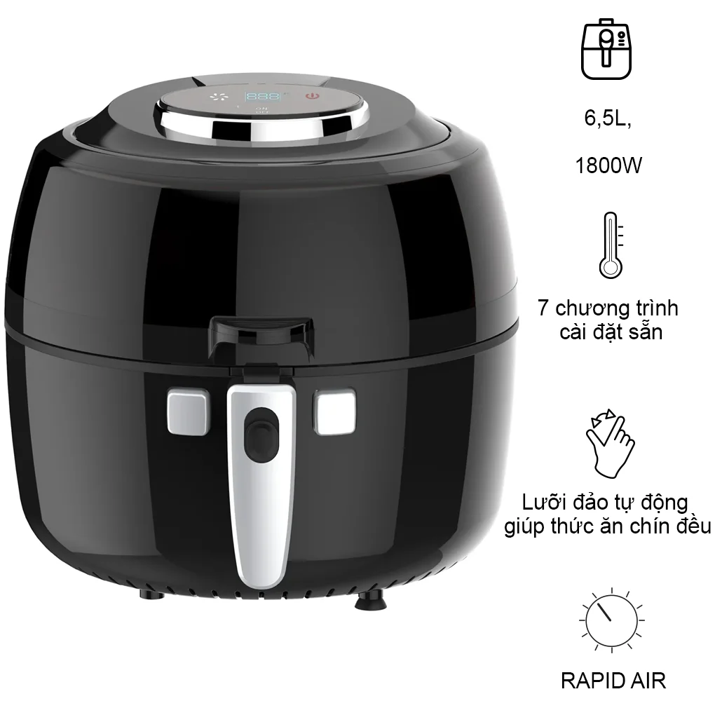 Nồi Chiên Không Dầu 6.5 Lít Kangaroo KG65AF